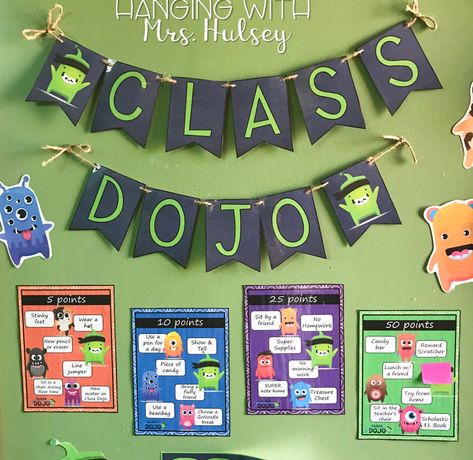 Points for homework turned in, etc Class Dojo Display, Classroom Dojo, Dojo Rewards, Classroom Economy, School Giveaways, Class Dojo, Classroom Behavior Management, Teaching Career, Kindergarten Class