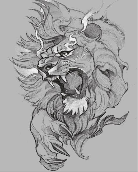 Lion Head Drawing, Geometric Lion Tattoo, Lion Art Tattoo, Big Cat Tattoo, Lion Sketch, Tier Tattoo, Tattoo Lion, Geometric Lion, Lion Head Tattoos