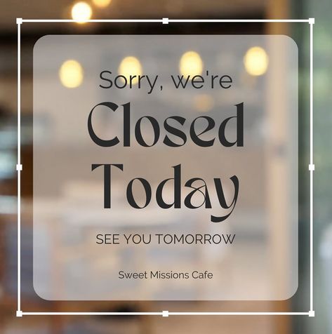 2 of our 3 staff are out today so we will need to be closed today. Sorry for the inconvenience. Thank you for your understanding!! Sorry We Are Closed Today, Sorry Were Closed, We Are Closed Today, Sorry We Are Closed, Were Closed, Close Instagram, Closed Today, We Are Closed, Close Today