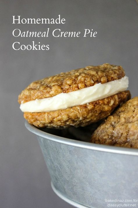 Oatmeal Creme Pie Recipe, Oatmeal Cream Pie Cookies, Cream Pie Cookies, Oatmeal Creme Pies, Oatmeal Cream Pie, Creme Pie, Oatmeal Creme Pie, Oatmeal Cream Pies, Diy Easy Recipes