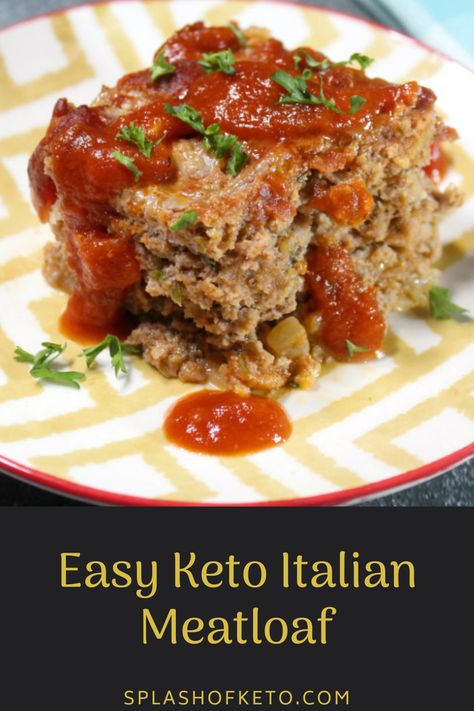 This easy keto Italian meatloaf is comfort food at its finest! This is an amazingly delicious, moist, and low carb dish that will always satisfy! Keto Italian Meatloaf, Eggless Meatloaf, Meatloaf Roll, Italian Meatloaf Recipes, Meatloaf Topping, Keto Meatloaf, Low Carb Meatloaf, Keto Italian, Italian Meatloaf