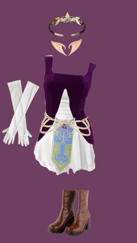 Zelda Costumes, Zelda And Link Halloween Costume, Princess Zelda Diy Costume, Zelda Halloween, Zelda Halloween Costumes Diy, Legend Of Zelda Halloween Costumes, Princess Zelda Cosplay, Princess Zelda Costume, Zelda Costume