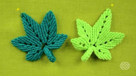 How to Make HEMP LEAF (DIY) « Jewelry Hemp Crafts, Jewellery Making Tools, Diy Jewelry Rings, Hemp Leaf, Hemp Jewelry, Micro Macramé, Macrame Ideas, Macrame Tutorial, Macrame Projects