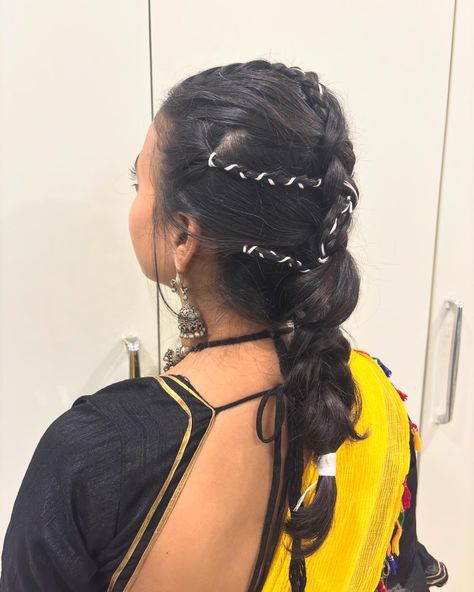 Messy Dutch Braid for Navratri 💃 . . . . #navratri #navratrispecial #united #unitedwayofbaroda #atulpurohit #hair #hairstylist #makeupartist #makeup #bridalmakeup #bridalmakeupartist #bridalmakeover #instagram #instagood #follow Bridal Makeover, Navratri Special, Bridal Makeup Artist, Dutch Braid, Bridal Makeup, Hair Stylist, Makeup Artist, Braids, Makeup