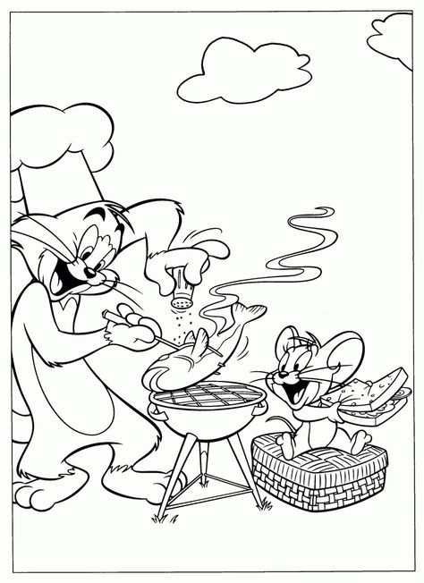 Tom and Jerry Coloring Pages Photo Tom And Jerry Coloring Pages, Tom Und Jerry Cartoon, Tom And Jerry Coloring, Tom A Jerry, Tom I Jerry, Tom Ve Jerry, Fargelegging For Barn, Tom Und Jerry, Tom Et Jerry