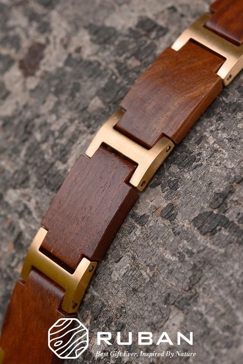 Wooden Bracelet Iconic Watches, Wooden Bracelets, Wooden Bracelet, Gold Wood, Bracelet Gold, Womens Bracelets, Bracelets For Men, Gold Bracelet, Rose Gold