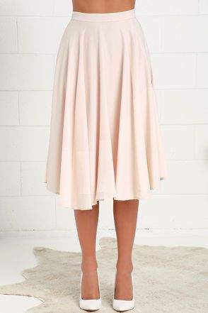 Lovely Blush Pink Skirt - High-Waisted Skirt - Midi Skirt - $45.00 Blush Pink Skirt, Pink Midi Skirt, Cute Christmas Outfits, Skirts Midi High Waisted, Christmas Outfits, Skirt Midi, Pink Skirt, Full Circle, The Dance