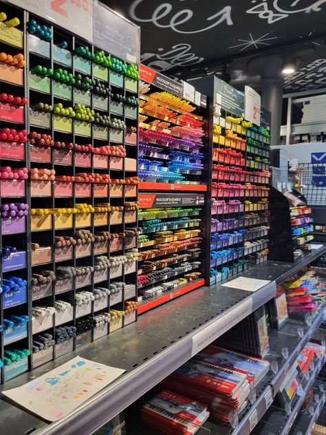 Art Equipment Aesthetic, Art Supplies Aesthetic Wallpaper, Art Supplies Store Aesthetic, Art Supplies Collection, Art Supply Store Aesthetic, Drawing Supplies Aesthetic, Craft Store Aesthetic, Art Store Aesthetic, Art Shop Aesthetic