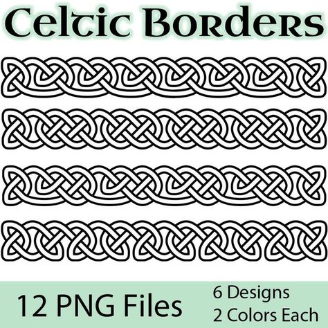 Celtic Borders, Irish Embroidery, Celtic Border, Celtic Fonts, Celtic Band, Heart Stencil, Celtic Knot Designs, Celtic Tree Of Life, Celtic Patterns