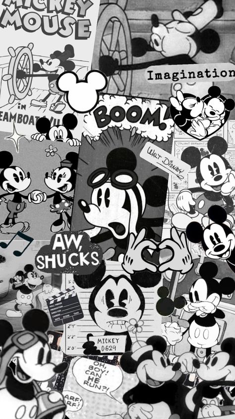 #mickeymouse #magic #disney #waltdisneyworld #mickeyandminnie #disneyaesthetic #vibes #themagic #art #cartoon #blackandwhite Aesthetic Mickey Mouse, Disney Mural, Mickey Mouse Background, Miki Mouse, Arte Aries, Wallpaper Classic, Mickey Mouse Wallpaper Iphone, Mouse Wallpaper, Tema Disney