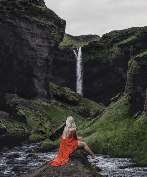 Iceland Portrait Photography, Gullfoss Waterfall Iceland, Iceland Photo Ideas, Ritual Photography, Iceland Style, Roadtrip Iceland, Iceland Photoshoot, Iceland In April, Iceland Places