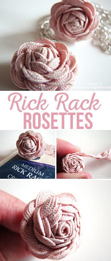 Rick Rack Rosettes Garland Diy Fabric, Rick Rack Crafts, Rick Rack Flowers, Fabric Flowers Tutorial, Xmas Photography, Easy Fabric Flowers, Make Your Own Fabric, Making Fabric Flowers, Diy Fabric Crafts