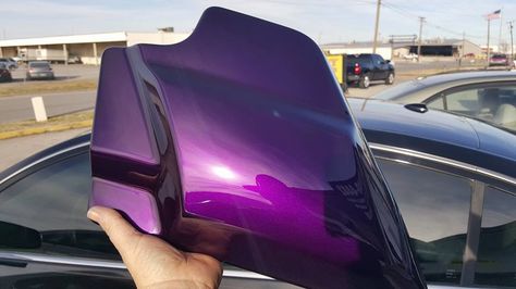 Candy purple, love it! Just about the only color we've never put on a car and my childhood favorite. Come on people, let's do your car purple, please! :-) #custompaint #motorcycle #restoration #collision www.facebook.com/unique.collision.tulsa Candy Purple Car, Midnight Purple Car Paint, Dark Purple Car Wrap, Motorcycle Color Ideas, Mew House, Candy Paint Cars, Car Purple, Astrea Grand, Motorcycle Restoration