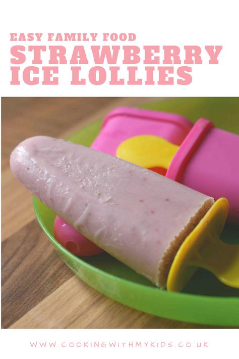 Strawberry ice lollies #homemade #summer #dessert #frozen #kids Strawberry Ice Lollies, Summer Bbq Recipes, Dessert Summer, Ice Lollies, Frozen Kids, Cheap Healthy, Ice Lolly, Scrumptious Desserts, Summer Dessert