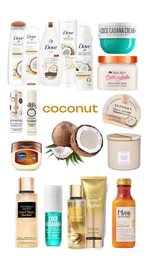 how to smell like coconut 🥥🌴 Coconut Products, Coconut Perfume, Body Hygiene, Basic Skin Care Routine, Shower Skin Care, Perfect Skin Care Routine, Body Smells, Pretty Skin Care, Perfume Scents