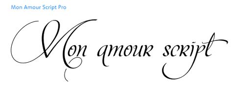 "Mon amour script" -- a beautiful font! Test it at myfonts.com Mon Amour Tattoo, Amour Tattoo, Beautiful Fonts, Tattoo Fonts, Tattoo Idea, Tattoos