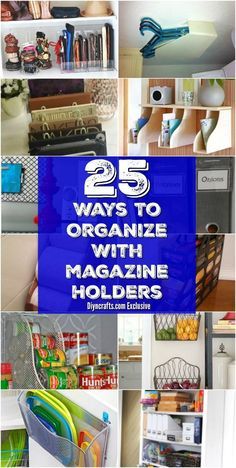 25 Brilliant Home Organization Ideas With Magazine Racks and File Holders via @vanessacrafting Diy Organizers, Folder Diy, Organizing Stuff, Cabinet Organizers, Furniture Upcycle, Diy Organizer, Magazine Racks, Diy Rangement, Rv Organization