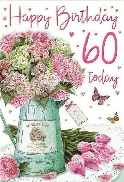 Christmas Gifts For Children, Children Garden, 60th Birthday Card, Grandma Birthday Card, Love Birthday Cards, Birthday Wishes Flowers, Shabby Chic Flowers, 60th Birthday Cards, Best Birthday Wishes