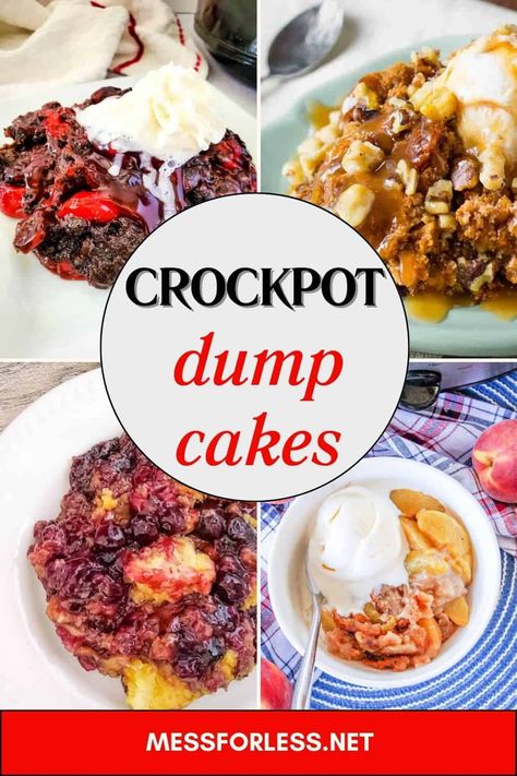 Crockpot Dump Cakes are my favorite easy dessert recipe! Why? Well, it just doesn't get any easier than dumping a bunch of ingredients in the crockpot and letting them cook. Whether you are a beginner in the kitchen or a baking pro looking for easy dessert ideas, these recipes are sure to please. From classic apple to indulgent chocolate cherry, there's a dump cake for every taste and occasion. So let's explore the ease and deliciousness of slow cooker dump cakes and help you look like a ... Dump Cakes Recipes Easy Crockpot, Pioneer Woman Dump Cake, Chocolate Cake Dump Cake, Dump Cake Crockpot Recipes, Crockpot Dump Cakes, Dump Cake Recipes Crock Pot, Slow Cooker Dump Cake, Crockpot Dump Cake, Dump Cake Crockpot