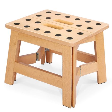 Wooden Kitchen Floor, Folding Wooden Stool, Wood Step Stool, Wooden Step Stool, Folding Step Stool, Wood Steps, Rough Wood, Wooden Steps, Step Stool Kids