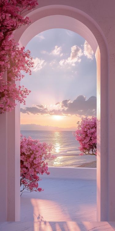 App Ikon, Pink Wallpaper Backgrounds, Pretty Phone Wallpaper, Lovely Flowers Wallpaper, Pretty Landscapes, 수채화 그림, Images Esthétiques, Beautiful Flowers Wallpapers, Beautiful Landscape Wallpaper