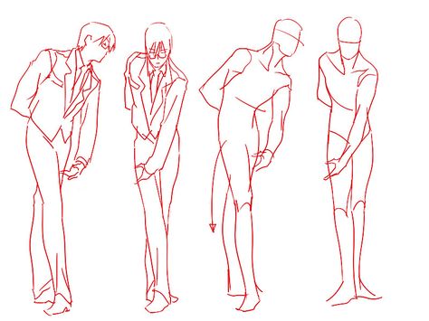 Sketches - Album on Imgur Bow Down Pose Drawing, Bow Down Pose Reference, Suit Drawing Reference, Suit Drawing, Bow Drawing, Tutorials Art, Bow Art, Sketch Poses, Body Reference Drawing