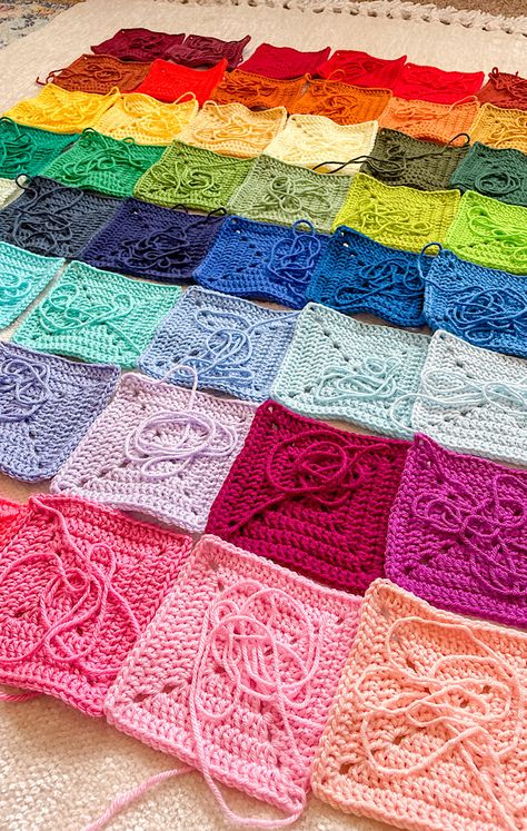 Seamless Granny Square, Rainbow Granny Square, Solid Granny Square, Granny Square Crochet Patterns Free, Rainbow Blanket, Granny Square Blanket, Crochet Square Patterns, Magic Circle, Square Patterns