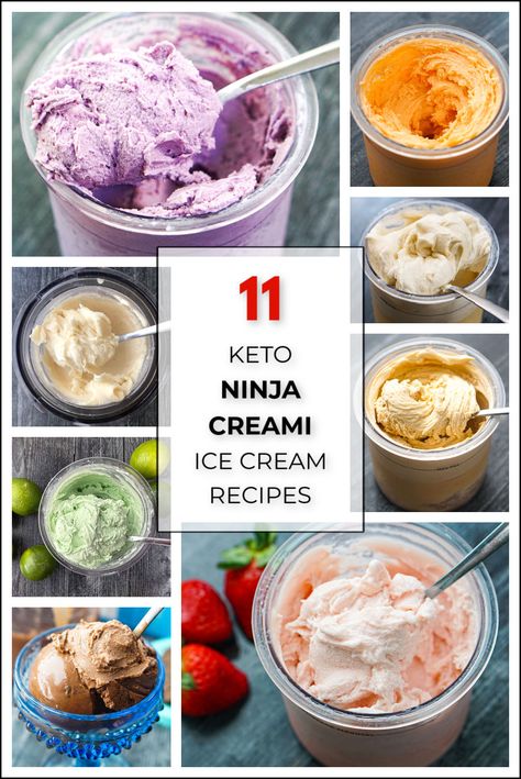 Do you have a Ninja Creami ice cream machine or thinking about getting one? Well I have 11 keto Ninja Creami recipes for you that are easy, tasty and healthy. All of these sugar free and low carb ice cream recipes are smooth and creamy and don't require many ingredients. And most of them are high protein and low calorie too! Keto Ice Cream Recipes, Low Carb Ice Cream Recipe, Low Fat Ice Cream, Low Calorie Ice Cream, Protein Ice Cream Recipes, Sugar Free Ice Cream, Strawberry Ice Cream Recipe, Low Carb Ice Cream, Peanut Butter Ice Cream