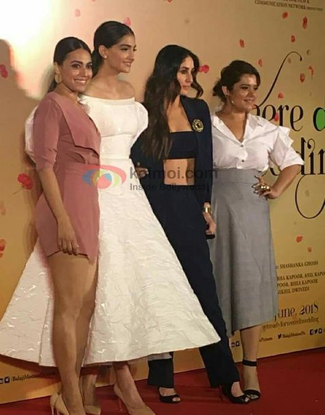 Veere di wedding trailer launch. Veere Di Wedding Outfits, Veere Di Wedding, Wedding Trailer, Movie Outfits, Wedding Movies, Movies Outfit, Wedding Outfits, Wedding Outfit, Elegant Dresses