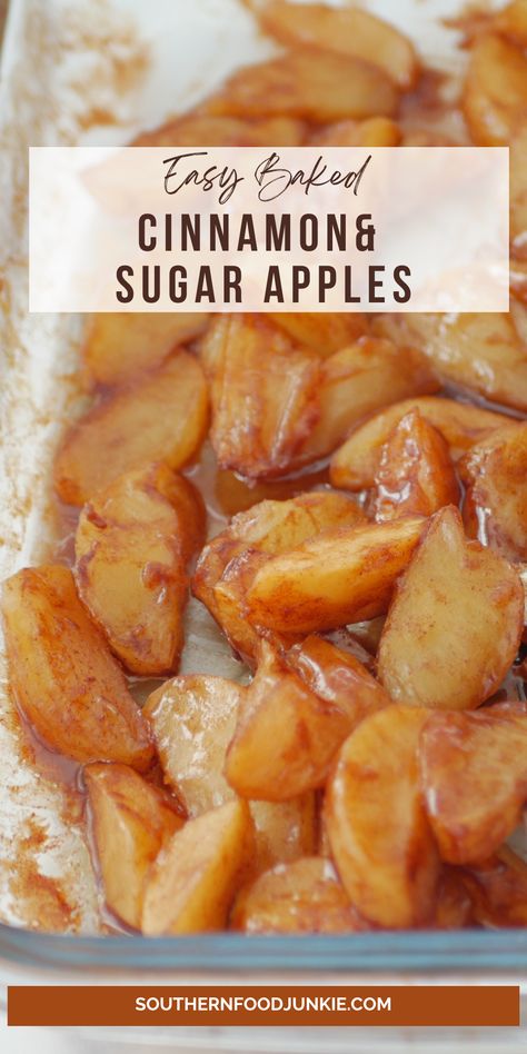 Apple Recipes No Sugar, Apple Cinnamon Recipes, Easy Baked Apples, Cinnamon Sugar Apples, Baked Cinnamon Apples, Baked Apple Recipes, Apple Recipes Easy, Sugar Apples, Apple Dessert Recipes