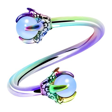 PRICES MAY VARY. ❤RAINBOW CLAW WITH OPALITE CENTER DESIGN❤:one order contains 1 piece 316L stainless steel with rainbow painting twist helix earring,dragon claw with opalitecenter design makes the ring more elegant ,charming and unique.It must be very beautiful on your ear or lip. ❤COMFORTABLE SIZE❤:16G(1.2mm), Diameter:8mm, Adjustable by Bending the Barbell Piercing, 3mm Claw Ball, Best Body Piercing for Both Women and Men ❤NOT ALLERGIC❤:this Helix Earring hoop is made of 316L Stainless steel , Lobe Piercing Jewelry, Dragon Claws, Dermal Piercing Jewelry, Helix Earrings Hoop, Upper Lobe Piercing, Steel Dragon, Helix Ring, Upper Lobe, Piercing Inspo