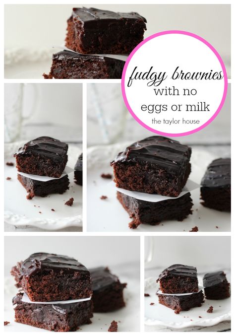 Fudgy Brownies, Fudge brownies, Egg Free Brownie, Milk Free Brownie, Allergy Free Brownie Allergy Free Brownies, Brownies Without Eggs, Eggless Brownie Recipe, Making Brownies, Hot Chocolate Fudge, Eggless Recipes, Slow Cooker Desserts, Egg Free Recipes, Winter Desserts