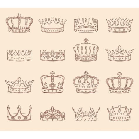 Crown Drawings, Queen Crown Drawing, Ej Logo, King Crown Drawing, Queen Crown Tattoo, Crown Painting, King And Queen Crowns, King Drawing, Queen Drawing