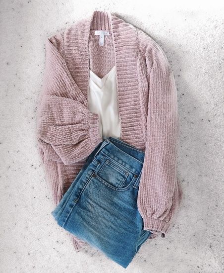 Chenille Cardigan, Cute Fall Outfits, Autumn Outfit, Hot Outfits, Teen Fashion Outfits, Looks Vintage, Fall Winter Outfits, Outfits Casuales, Cute Casual Outfits