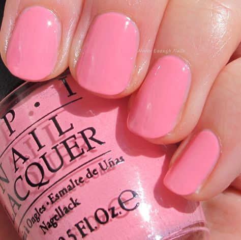 OPI Suzi Nails New Orleans is a blue-pink creme. Not neon bright, but definitely not pastel either, Suzi Nails New Orleans Opi, Opi Suzi Nails New Orleans, Opi Pink A Doodle, Pink Nails Opi, Blush Pink Nails, Pastel Pink Nails, Sns Nails Colors, Big Board, Shoe Nails