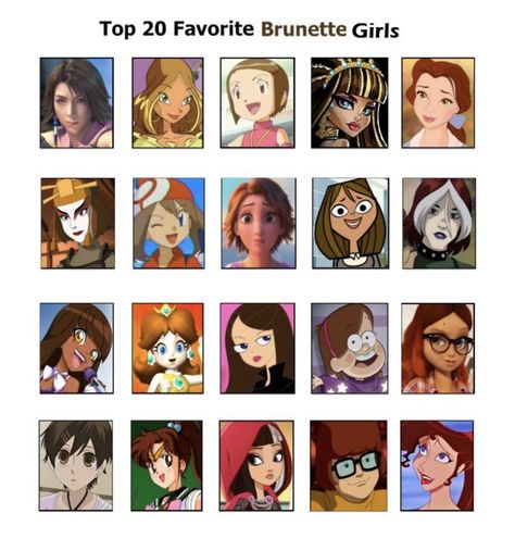 Halloween Brunette, Throwback Cartoons, Characters With Brown Hair, Brunette Cartoon Characters, Brunette Cartoon, Brown Hair Halloween Costumes, Brown Hair Female, Brown Hair Cartoon, Cartoon Halloween Costumes