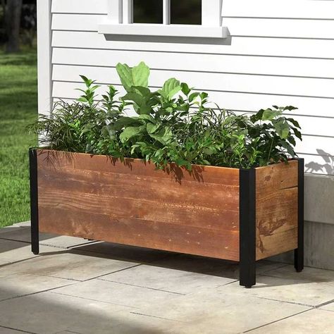 Rectangular Garden, Garden Planter Boxes, Wood Planter, Rectangular Planters, Wood Planter Box, Eco Friendly Furniture, Plant Box, Steel Planters, Raised Planter