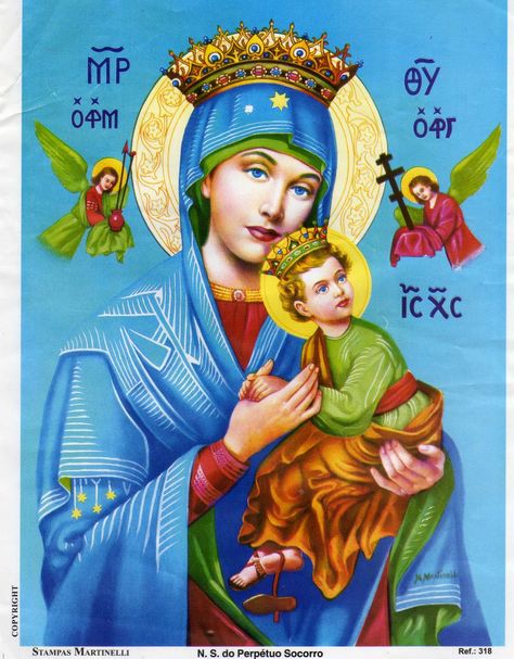 Our Lady of Perpetual Help aka Virgin of the Passion Blessed Mother Statue, Revelation 12, Religious Artwork, Queen Of Heaven, Blessed Mother Mary, Holy Mary, Mary And Jesus, Blessed Virgin, Blessed Virgin Mary