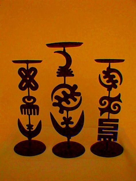 Candle holders by Cynthia Sands Afro Bohemian, Africa Decor, African Aesthetic, African Furniture, African American Artwork, African Arts, African Symbols, African Interior, Ethnic Home Decor