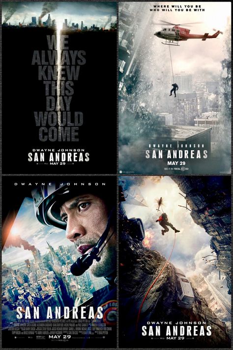 San Andreas San Andreas Movie, Film Horror, San Andreas, Dwayne Johnson, Movie Poster, Full Hd, Movie Tv, Tv Shows, Film