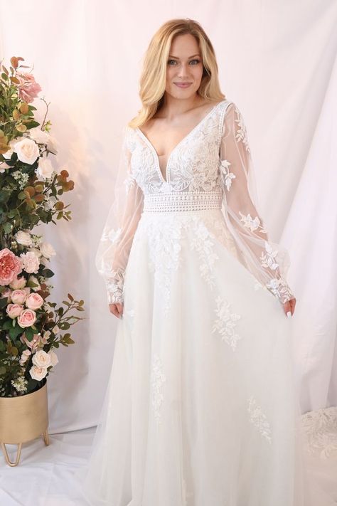 Long Sleeve A-Line Romantic Rustic Lace Wedding Dress Rustic Lace Wedding Dress, Moonlight Bridal, Bridal Appointment, Lafayette Square, Wedding Dress Prices, Bridal Consultant, Designer Wedding Gowns, Wedding Dresses Romantic, Lace Wedding Dress