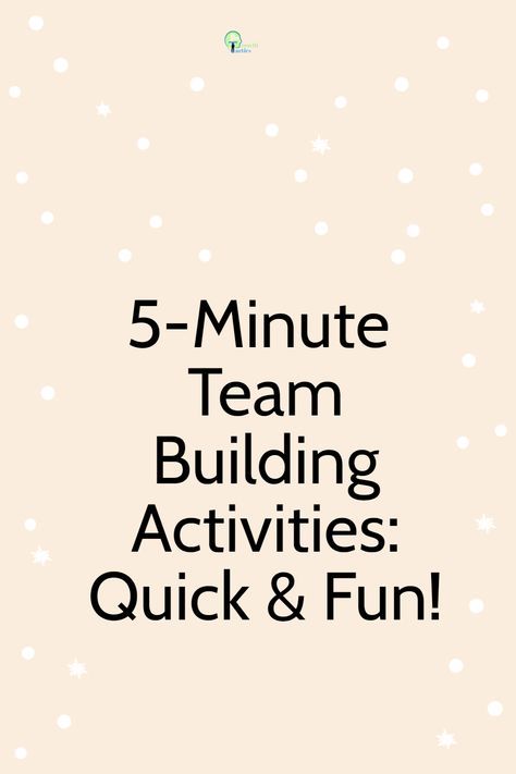 Discover the power of a cohesive team with our collection of 5-minute team building activities. Perfect for busy workplaces, our activities are designed to foster team spirit, boost morale and bring out the best in every employee. Dive in and transform your workplace today! Goal Setting Activities Team Building, Games To Play At Work Team Building, Leadership Building Activities, New Year Team Building Activity, Virtual Team Building Games For Coworkers, Building Team Morale, Teacher Staff Meeting Ideas, Team Check In Questions, Step Challenge Workplace