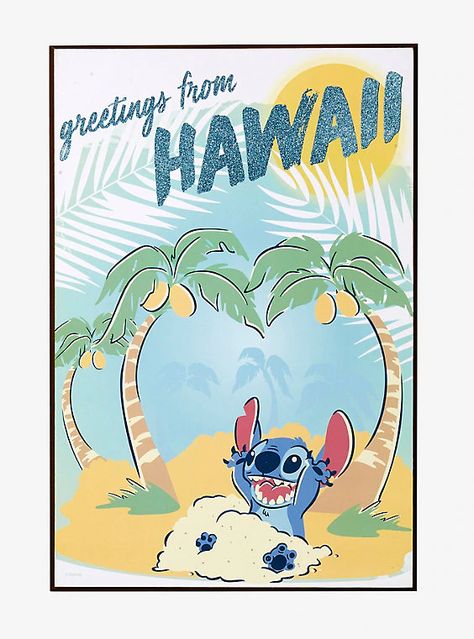 Lilo And Stitch Hawaii, Hawaii Background, Stitch Room, Aladdin Magic Carpet, Grid Poster, Playing In The Sand, Painted Wood Walls, Lilo Y Stitch, Stitch Drawing