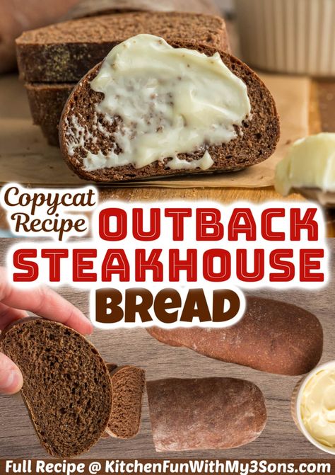 If you love Outback Steakhouse bread, you are going to love this copycat recipe. It’s sweet, warm, and fluffy on the inside — just like from the restaurant! Longhorn Bread Recipe Copycat, Steakhouse Bread Recipe, Outback Steakhouse Bread, Outback Bread, Steakhouse Bread, Outback Recipes, Bread Dips, Brown Bread Recipe, Cat Bread