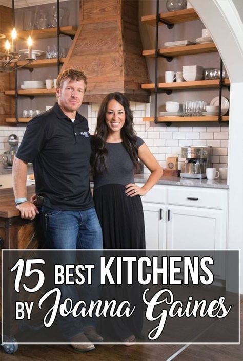 15 Best Kitchens By Joanna Gaines - Nikki's Plate Joanna Gains Kitchen, Magnolia Homes Joanna Gaines Kitchens, Mixing Wood Tones Kitchen, Kitchen Ideas White And Wood, Johanna Gaines Kitchen, Timeless Farmhouse Kitchen, Chip And Joanna Gaines Kitchens, Rustic Kitchen Design Inspiration, Modern Country Kitchen Farmhouse