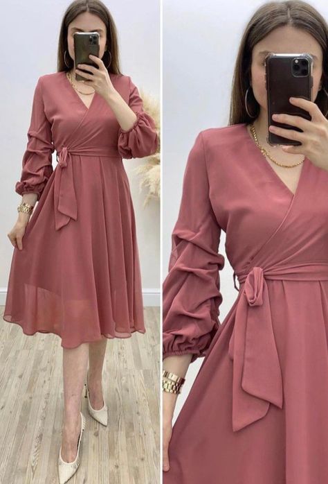 Chiffon Dress Casual Classy, Short Frocks, Simple Frocks, Frock For Women, Stylish Short Dresses, Clueless Outfits, Modest Dresses Casual, Classy Dress Outfits, Printed Shift Dress