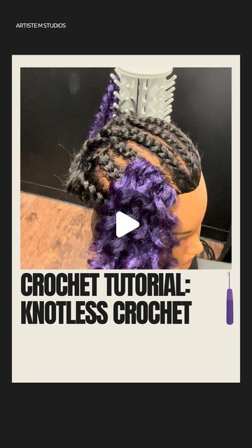 Crochet Installation, Knotless Crochet Braids, Knotless Crochet, How To Do Crochet, Sew In Weave, Hair Techniques, Box Braid, Box Braids Styling, Braid Tutorial