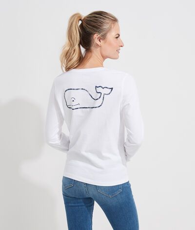 Vineyard Vines Outfits, Shirts For Women Designer, Whale Print, White Caps, Womens Cashmere, Women T Shirts, Print Tee, Pocket Tee, Pima Cotton