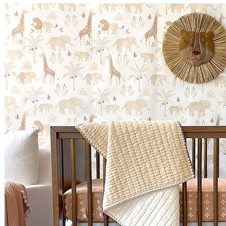 Louisiana Nursery, Vintage Safari Nursery, Zoo Animal Nursery Theme, Safari Wallpaper Nursery, Nursery Wallpaper Neutral, Safari Animal Wallpaper, Airplanes Wallpaper, Boho Safari Nursery, Zoo Animal Nursery