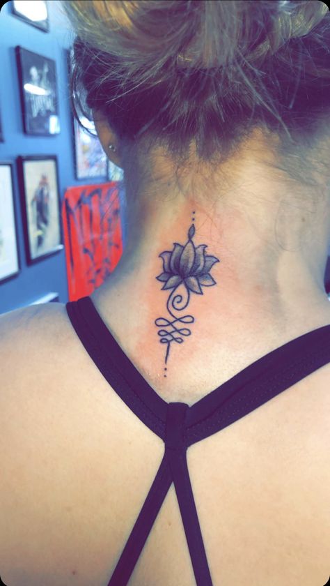 Lotus Flower Neck Tattoo For Women, Lotus Flower Tattoo On Neck, Women’s Back Of Neck Tattoo, Back Of Neck Tattoo For Women, Lotus Flower Tattoo Neck, Lotus Flower Tattoo Behind Ear, Lotus Flower Neck Tattoo, Lotus Neck Tattoo, Back Of The Neck Tattoos For Women